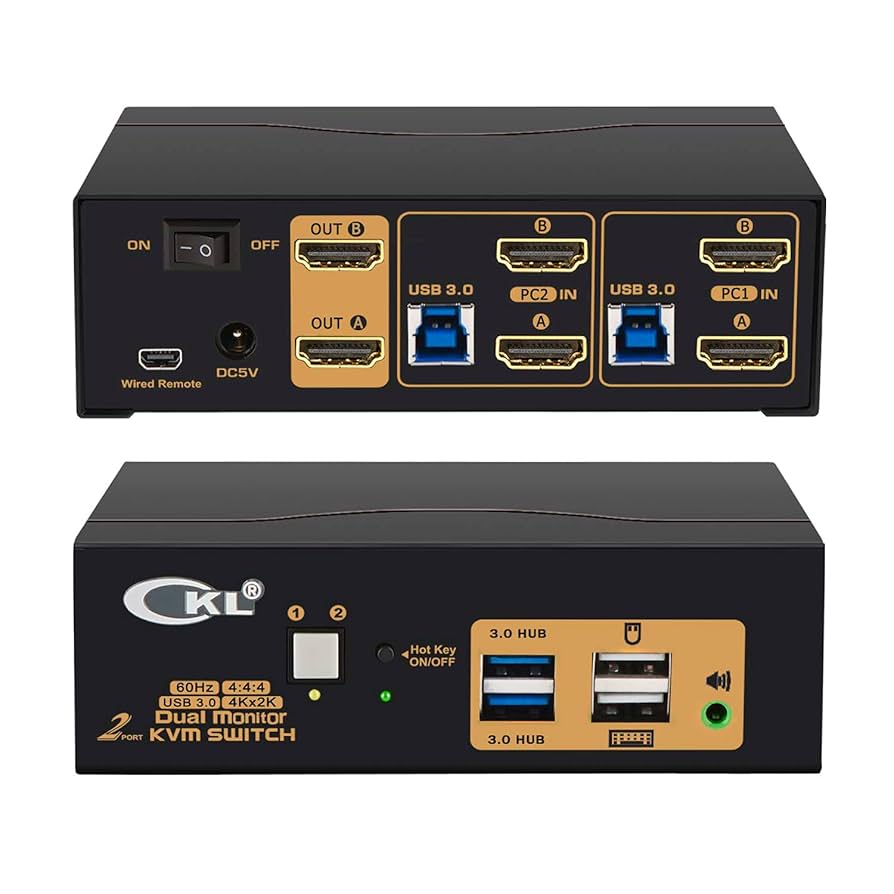 Amazon.com: CKL USB3.0 HDMI KVM Switch 4K@60Hz (2 Computers